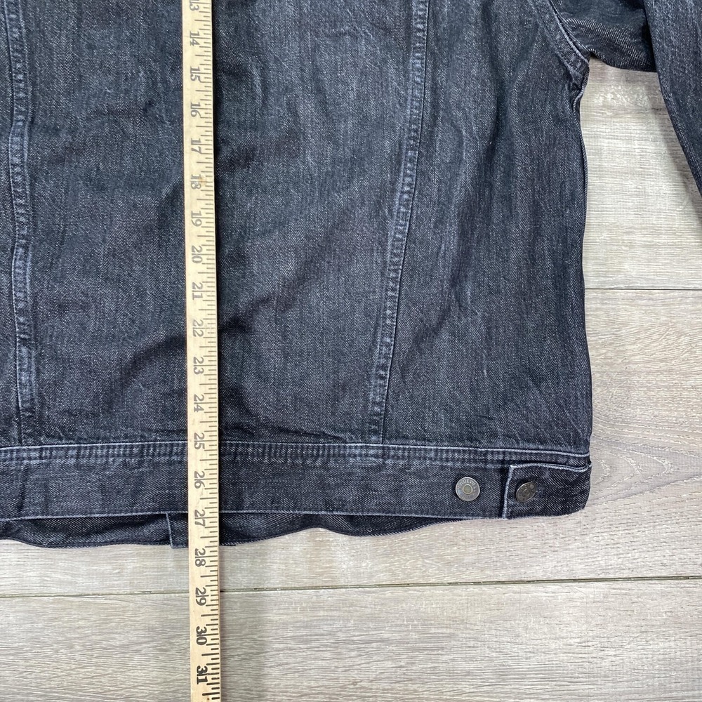 Madewell Denim Trucker Jacket Women Large Black Cotton Jean Coat L L0275 - Picture 7 of 11